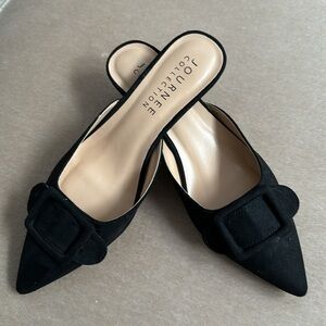 Journee Collection Vianna 
Kitten heel mules Black suede. S 7